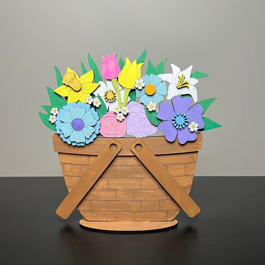 Basket Frame with Flowers