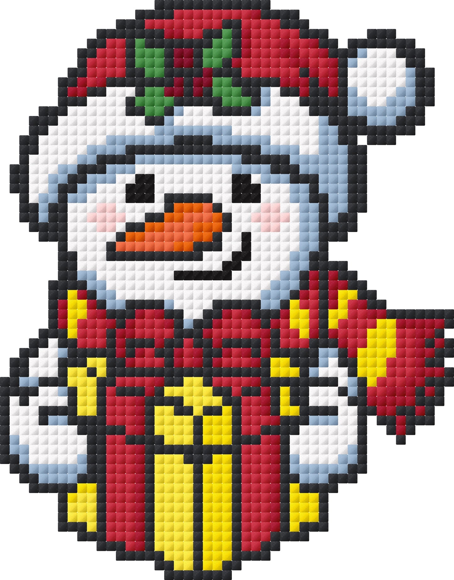 Snowman with Gift - Counted Cross Stitch Kit