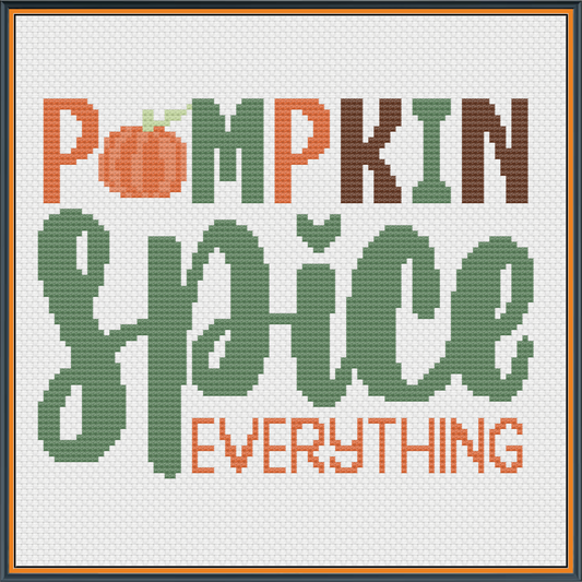 Pumpkin Spice Cross Stitch - Kit